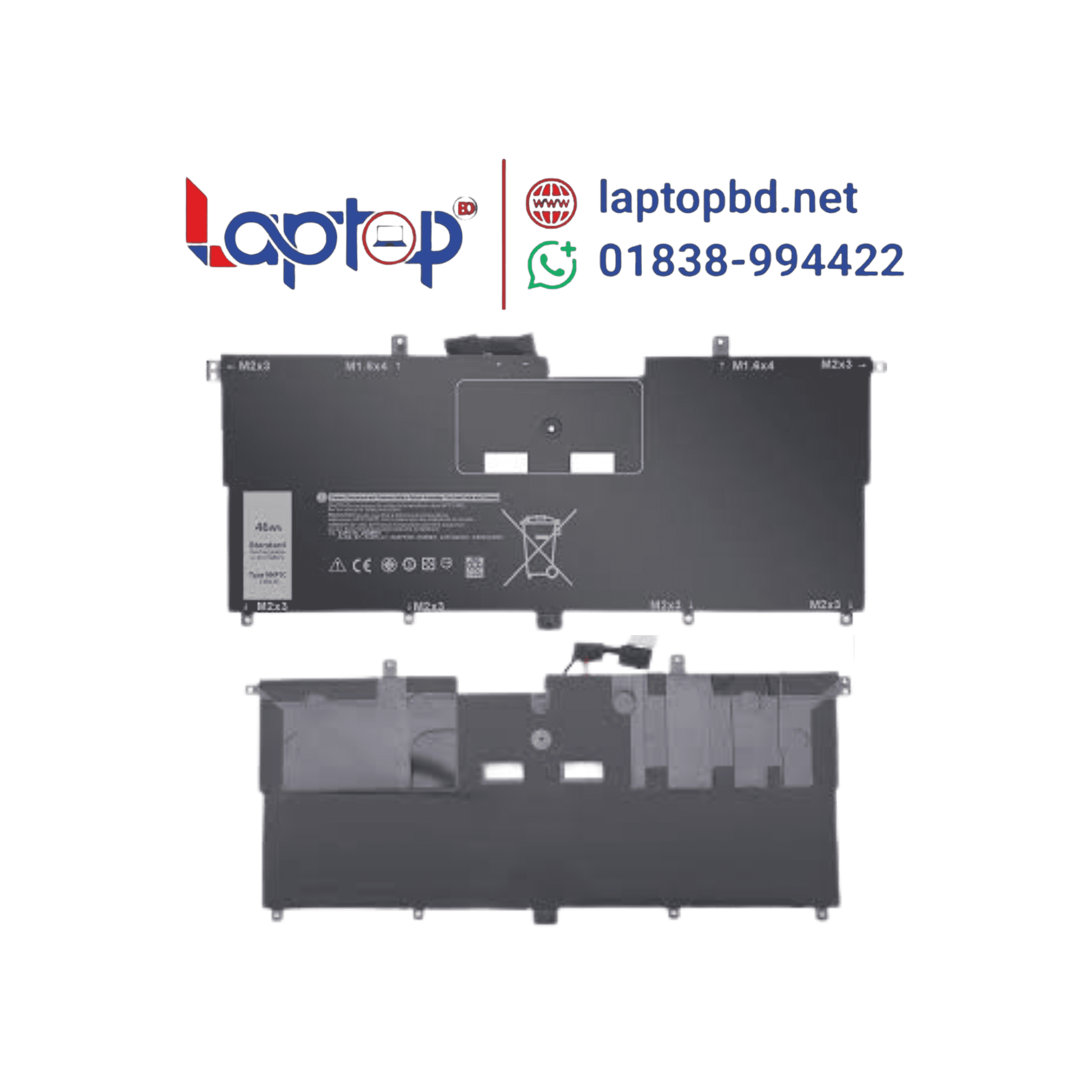 Dell NNF1C XPS13 9365 13-9365-D1605TS D1805TS 6200mAh Laptop Battery Dell NNF1C XPS13 9365 13-9365-D1605TS D1805TS 6200mAh Laptop Battery