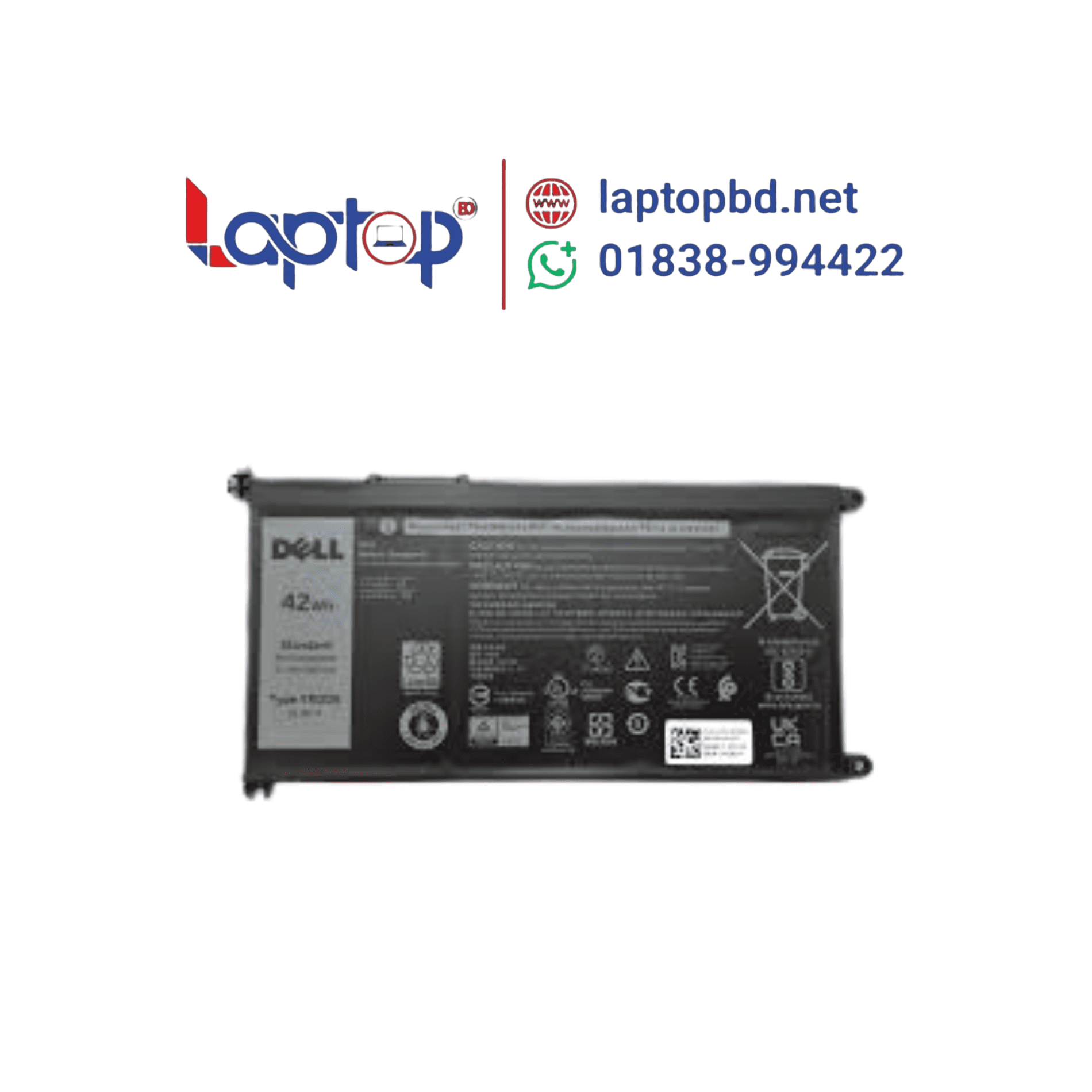 Dell YRDD6 inspiron 5480 5488 Vostro 3400 3501 5594 2500mAh Laptop Battery Dell YRDD6 inspiron 5480 5488 Vostro 3400 3501 5594 2500mAh Laptop Battery