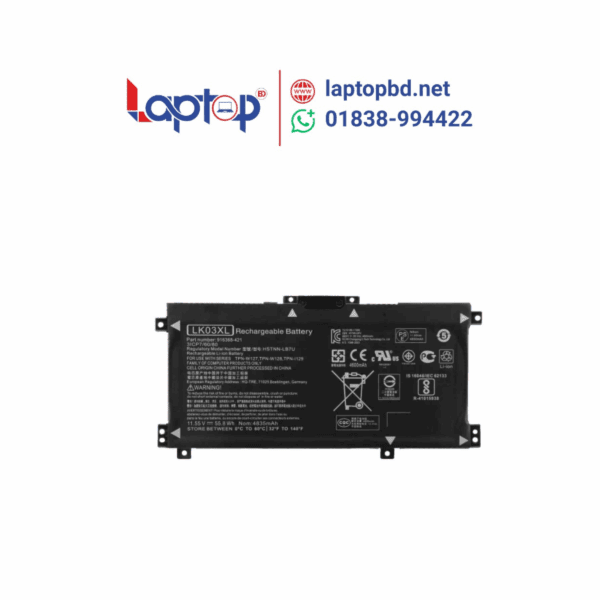 HP LK03XL Envy15 X360 15-bp103TX TPN-W127 11.55V-55.8Wh-4835mAh Laptop Battery