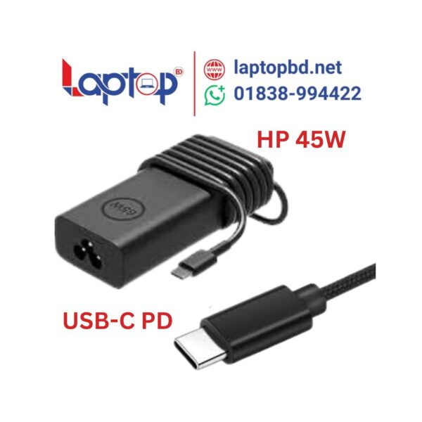 Dell USB‑C PD 45W 20V Charger for Latitude 3000, 5000 Series at Laptop BD