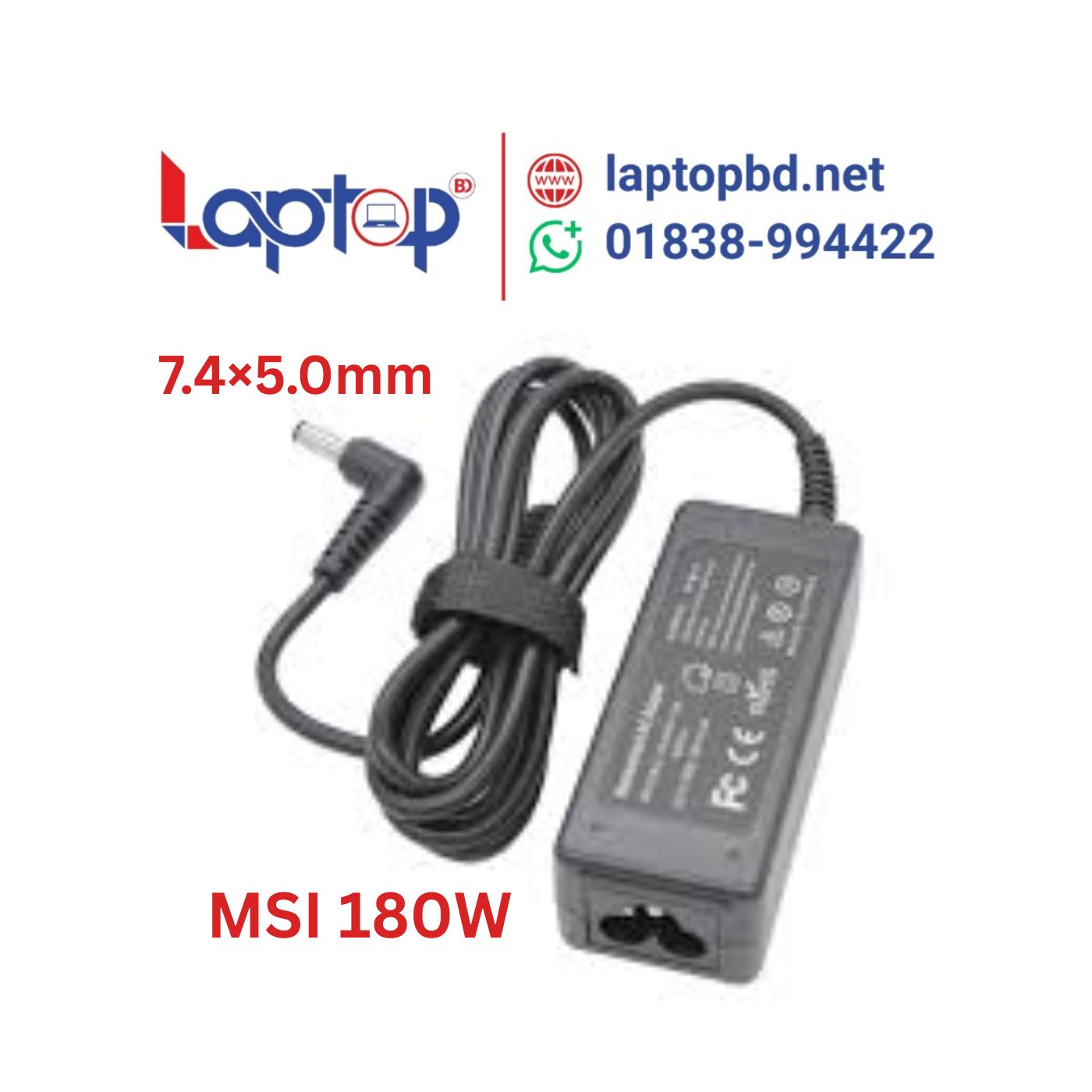 MSI Barrel 7.4×5.0mm 180W 19.5V Adapter for GE Raider Series at Laptop BD MSI Barrel 7.4×5.0mm 180W 19.5V Adapter for GE Raider Series at Laptop BD