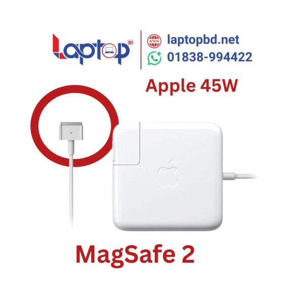 Apple 45W MagSafe 2 Power Adapter for Apple Macbook (A Grade) at Laptop BD