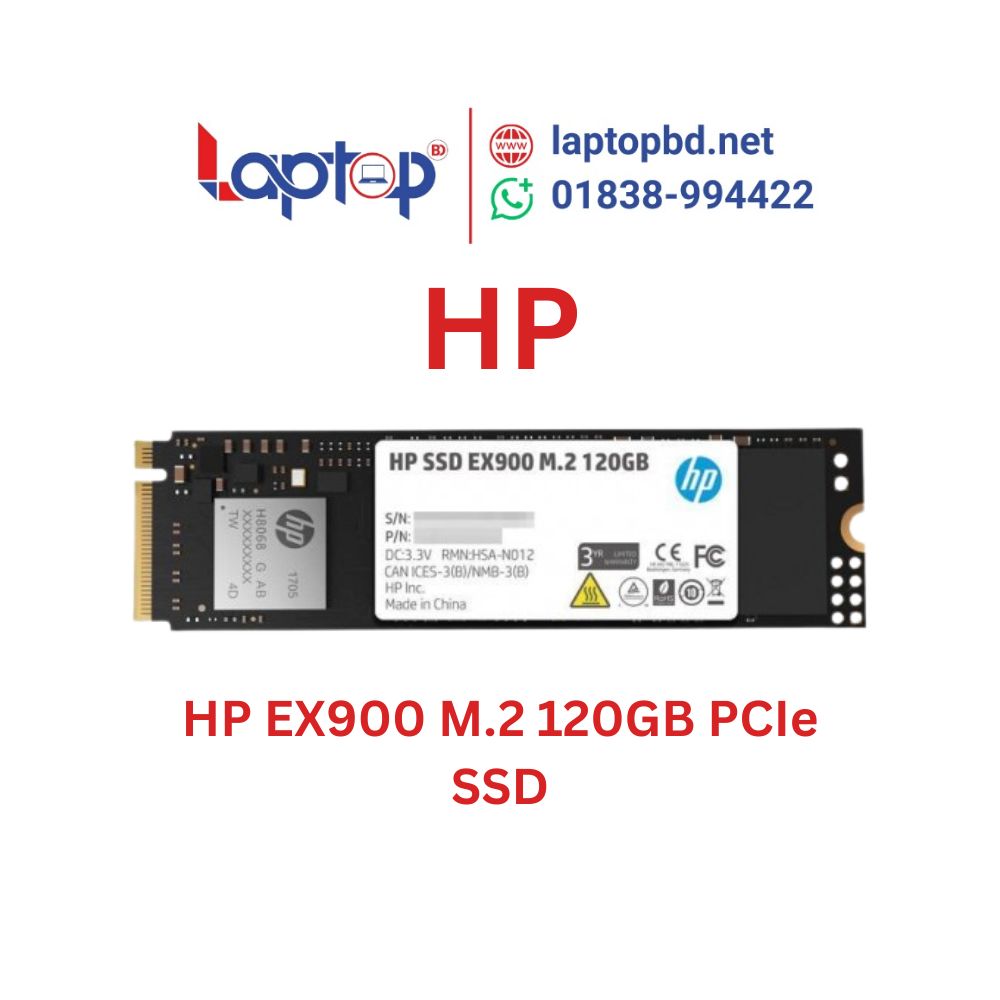 HP EX900 M.2 120GB PCIe NVMe Internal SSD at Laptop BD HP EX900 M.2 120GB PCIe NVMe Internal SSD at Laptop BD