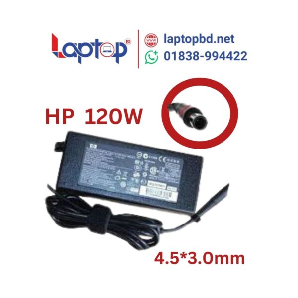 HP Inside Pin 18.5V 6.5A 120W Laptop Charger Adapter at Laptop BD