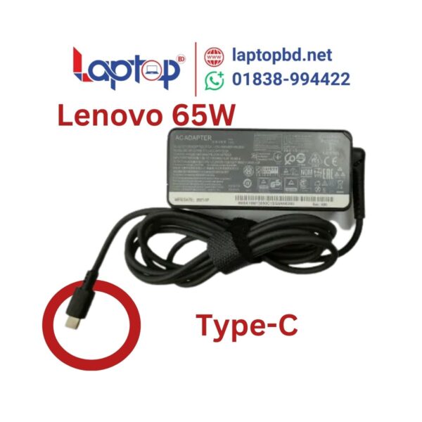 Lenovo MaxGreen 20V 3.25A 65W Type-C Laptop Adapter at Laptop BD