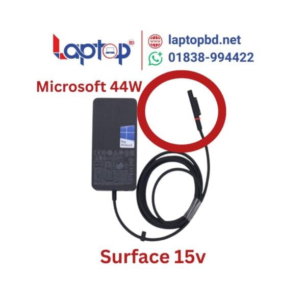Microsoft Surface MaxGreen 15V 2.58A 44W Laptop Charger Adapter at Laptop BD