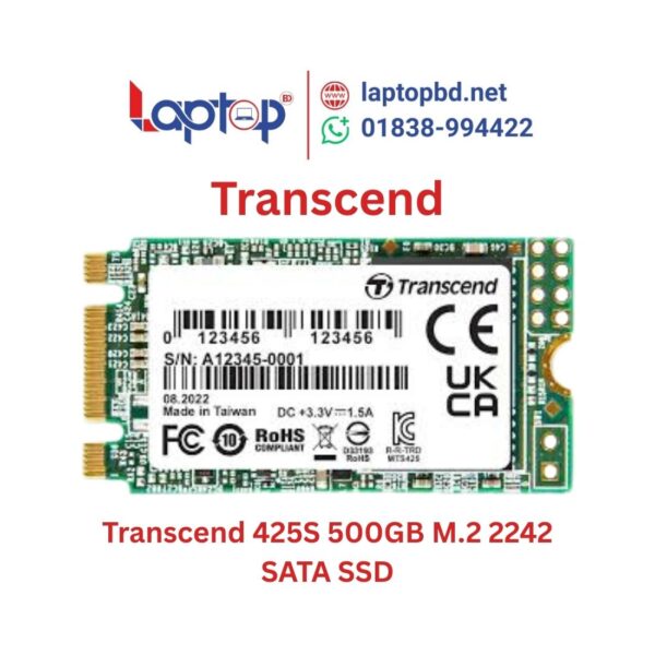 Transcend 425S 500GB M.2 2242 SATA SSD at Laptop BD