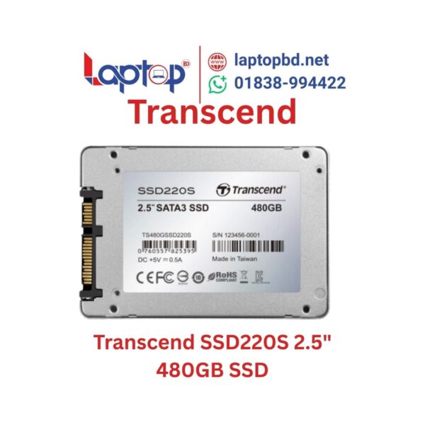 Transcend SSD220S 2.5" 480GB SSD at Laptop BD