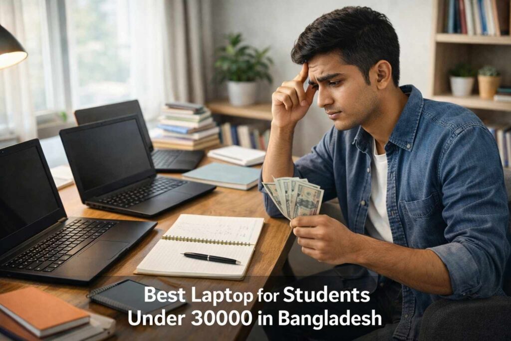 Students in Bangladesh often look for affordable laptops that can support online classes, assignments, research, and everyday study tasks. Finding the best laptop for students under 30000 in Bangladesh can be difficult because most laptops in this price range come with basic specifications. However, several reliable models still offer good performance for academic use. Popular laptops in this budget include HP Stream 14, Lenovo IdeaPad 1, Asus E410, Acer Aspire 3 (Celeron version), and Chuwi HeroBook Pro. These laptops usually feature Intel Celeron processors, 4GB RAM, and SSD storage. While they are not designed for heavy gaming or advanced editing, they work well for browsing, Microsoft Office, video lectures, and light programming tasks. Students should focus on performance, battery life, portability, and durability when choosing a laptop. A lightweight laptop with SSD storage and enough RAM can make study tasks much easier. This guide explains which laptops are best for students, which brands are most reliable, and what features matter most in this budget range.