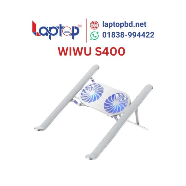WIWU S400 Pro Foldable Aluminum Laptop Stand With Cooling Fan at Laptop BD