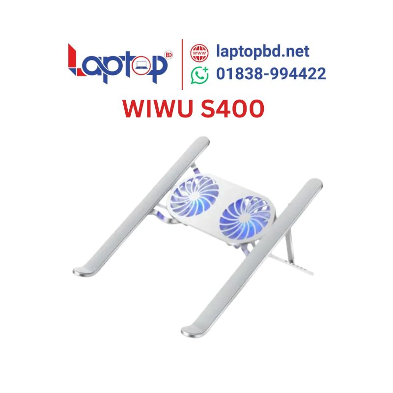 WIWU S400 Pro Foldable Aluminum Laptop Stand With Cooling Fan at Laptop BD WIWU S400 Pro Foldable Aluminum Laptop Stand With Cooling Fan at Laptop BD