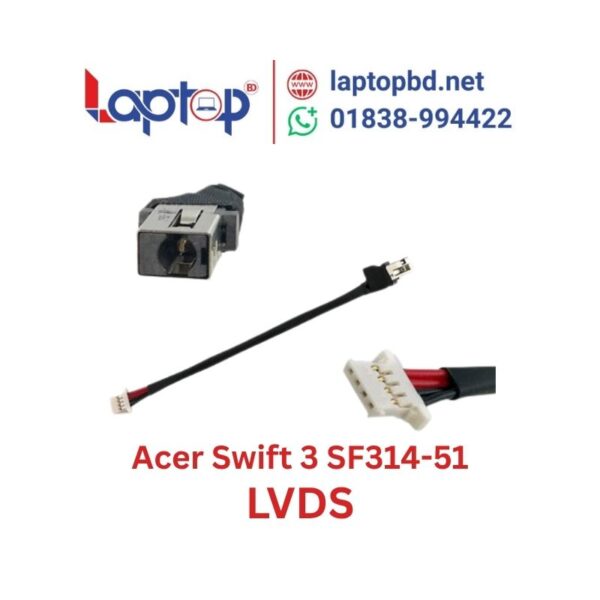 Acer Swift 3 SF314-51 / CB3-431 DC In Power Jack Charging Port Cable at Laptop BD